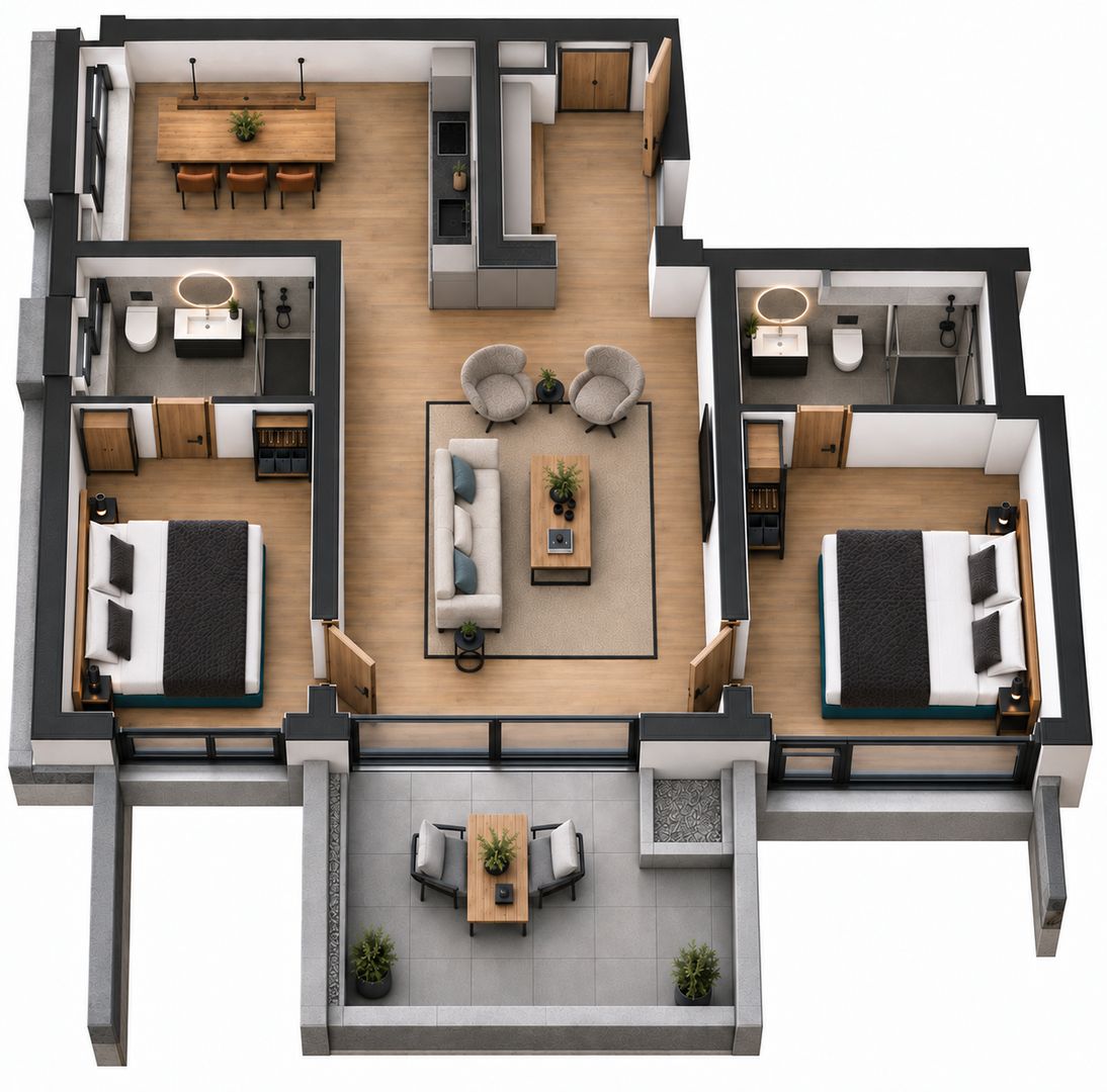 Appartement, 1 slaapkamer, direct aan de piste!, Saas-Fee plattegrond-4