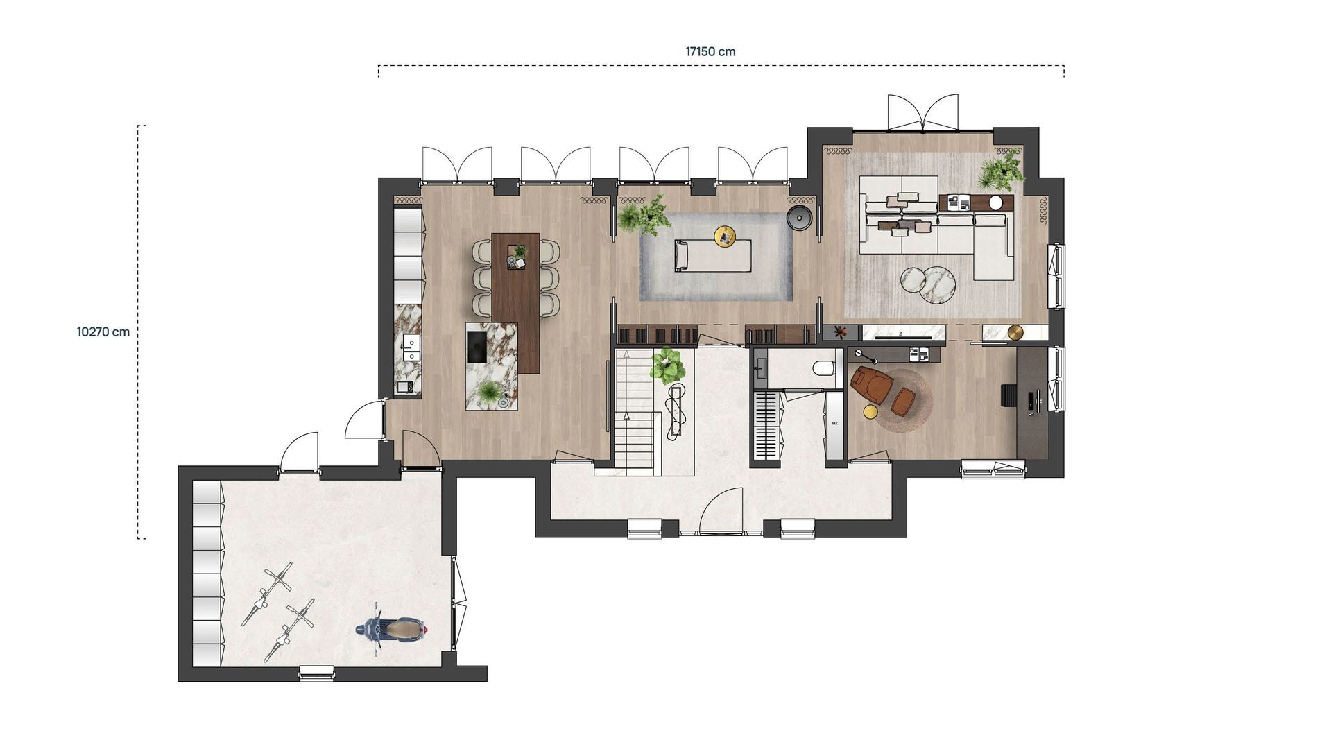 Ganzeneiland - villa 5, Oegstgeest plattegrond-1