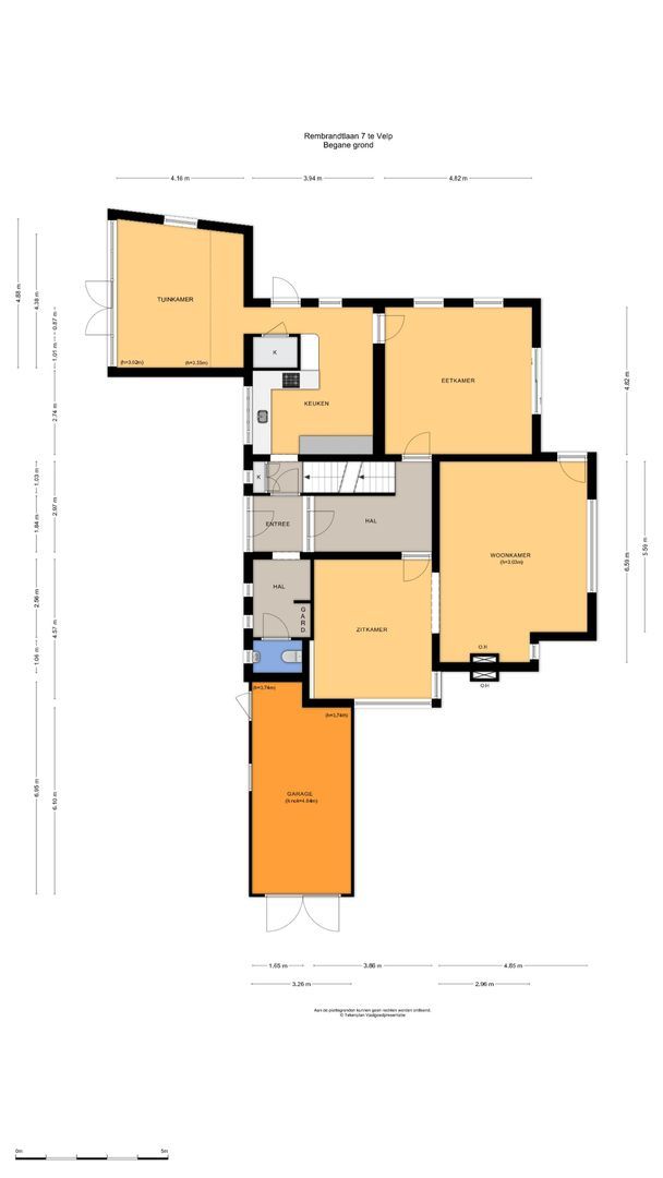 Rembrandtlaan 7, Velp plattegrond-1