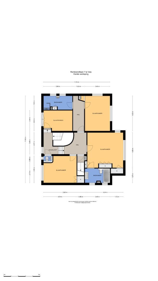 Rembrandtlaan 7, Velp plattegrond-2
