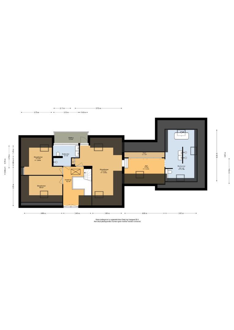 Mandefjild 2, Bakkeveen plattegrond-2