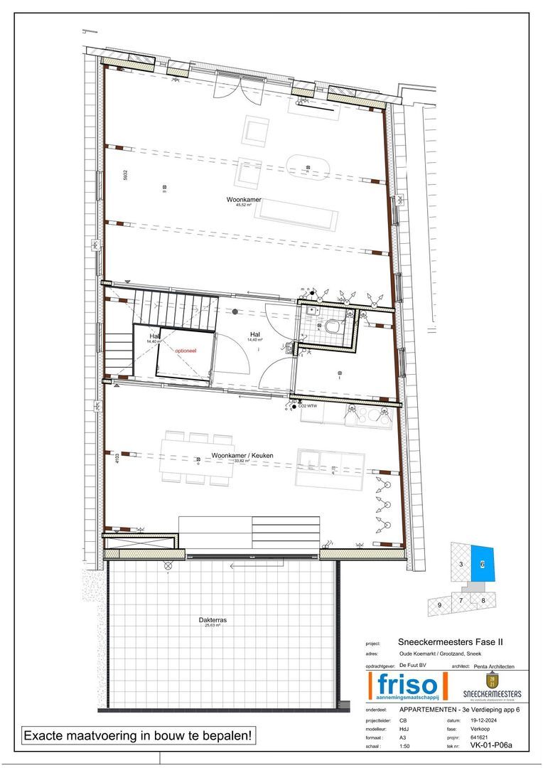 Oude Koemarkt 40 201, Sneek plattegrond-0