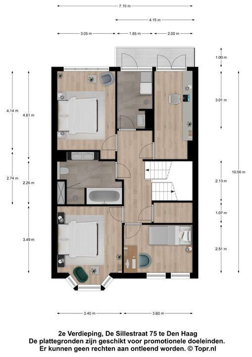 De Sillestraat 75, Den Haag plattegrond-3