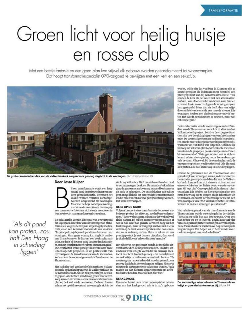 Groen licht voor heilig huisje en rosse club