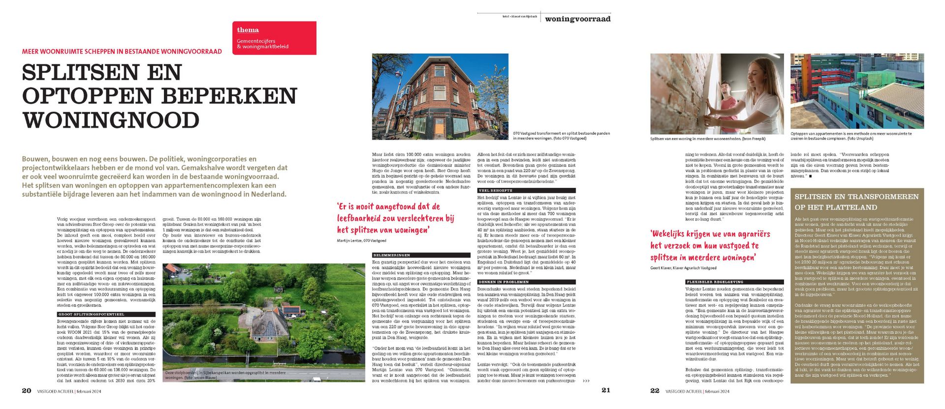 Splitsen en optoppen beperken de woningnood | Vastgoed Actueel