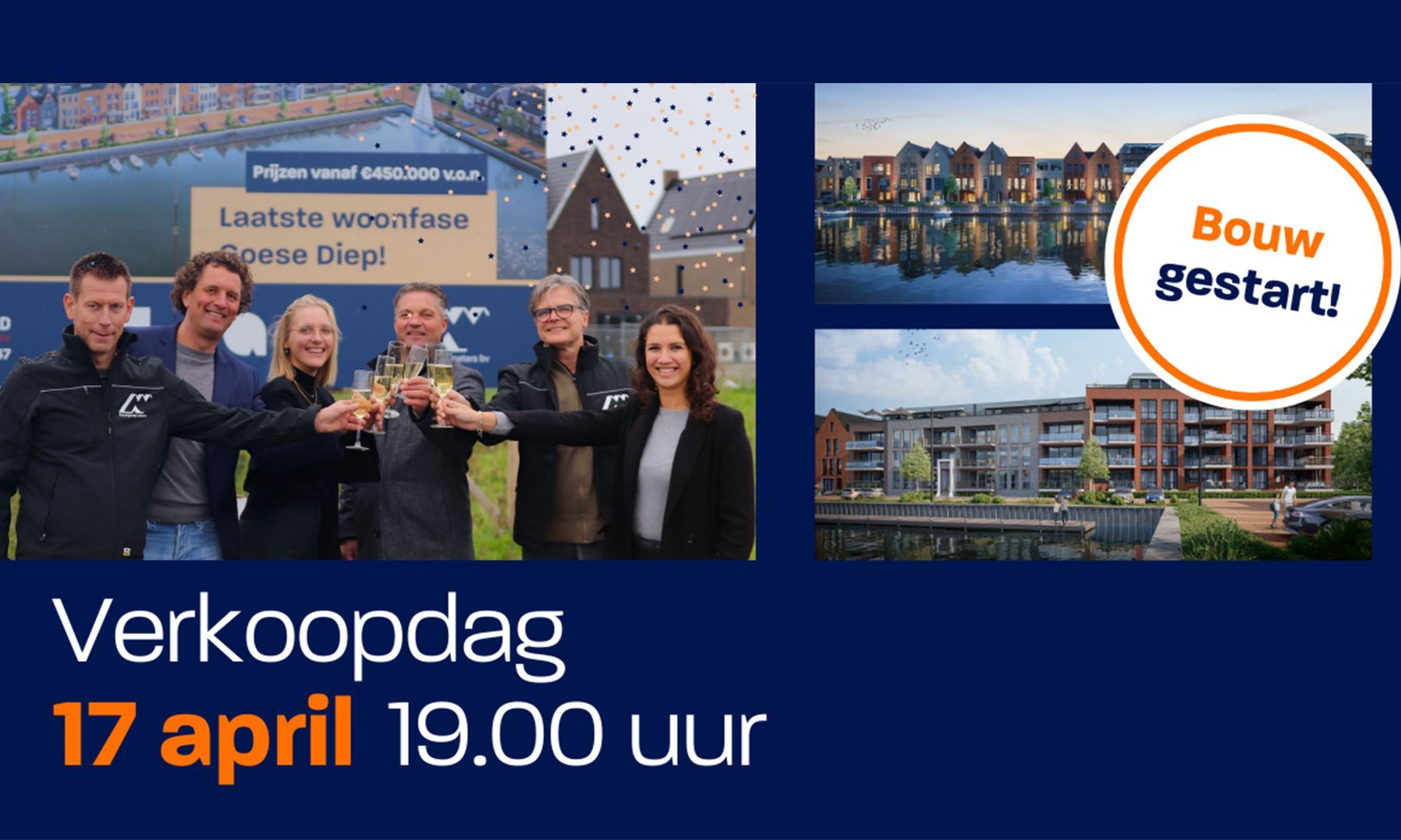 Start bouw evenement Bellevue Goese Diep!
