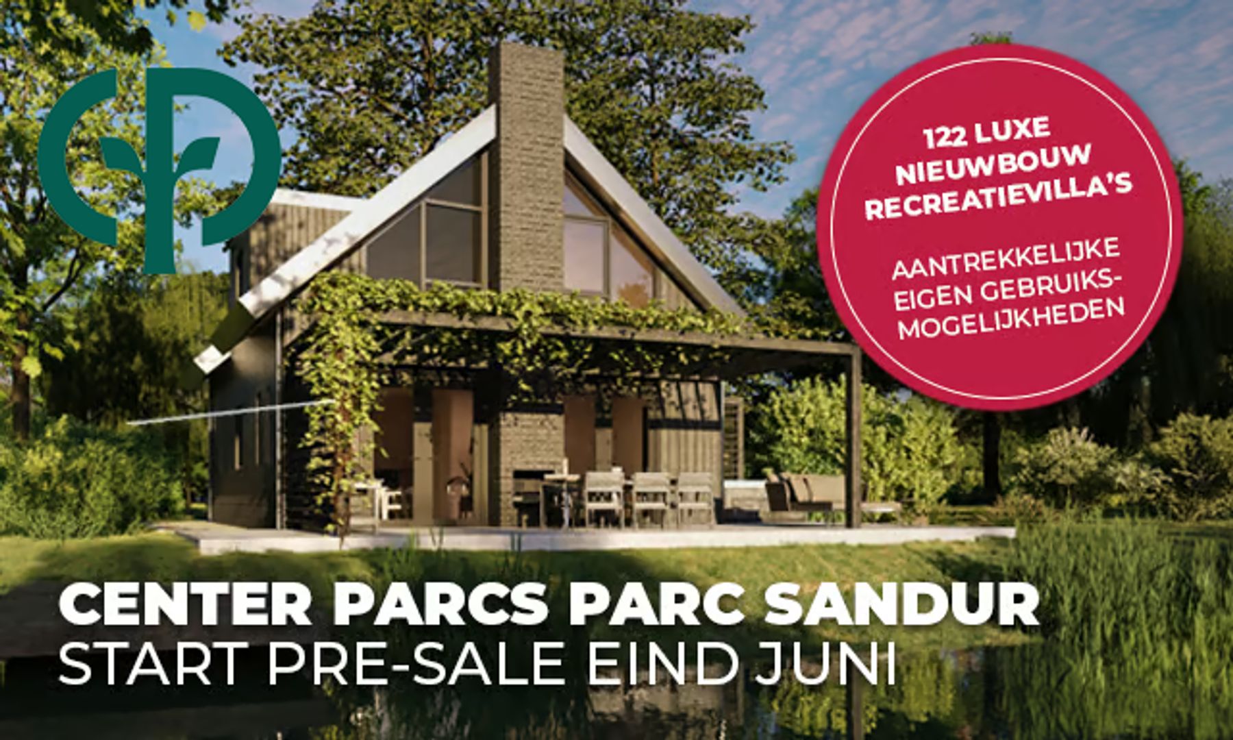 NIEUW! Binnenkort pre-sale Center Parcs Parc Sandur!