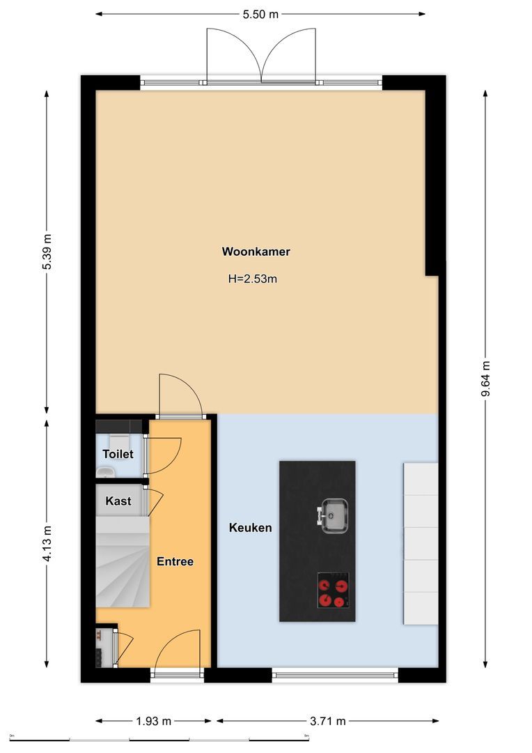 Tets van Goudriaanstraat 11, Naarden plattegrond-0
