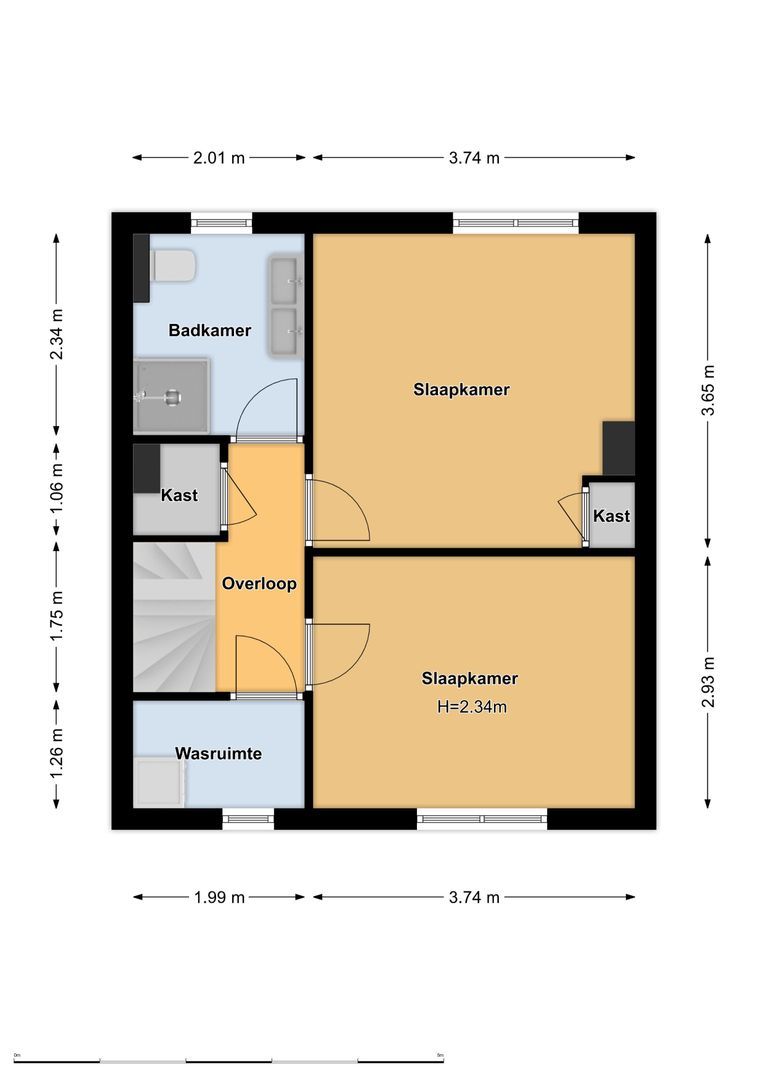 Tets van Goudriaanstraat 11, Naarden plattegrond-1