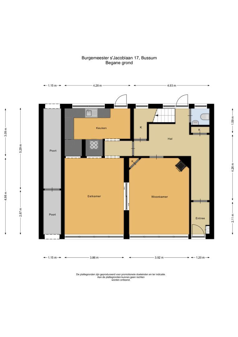 Burgemeester s'Jacoblaan 17, Bussum plattegrond-0
