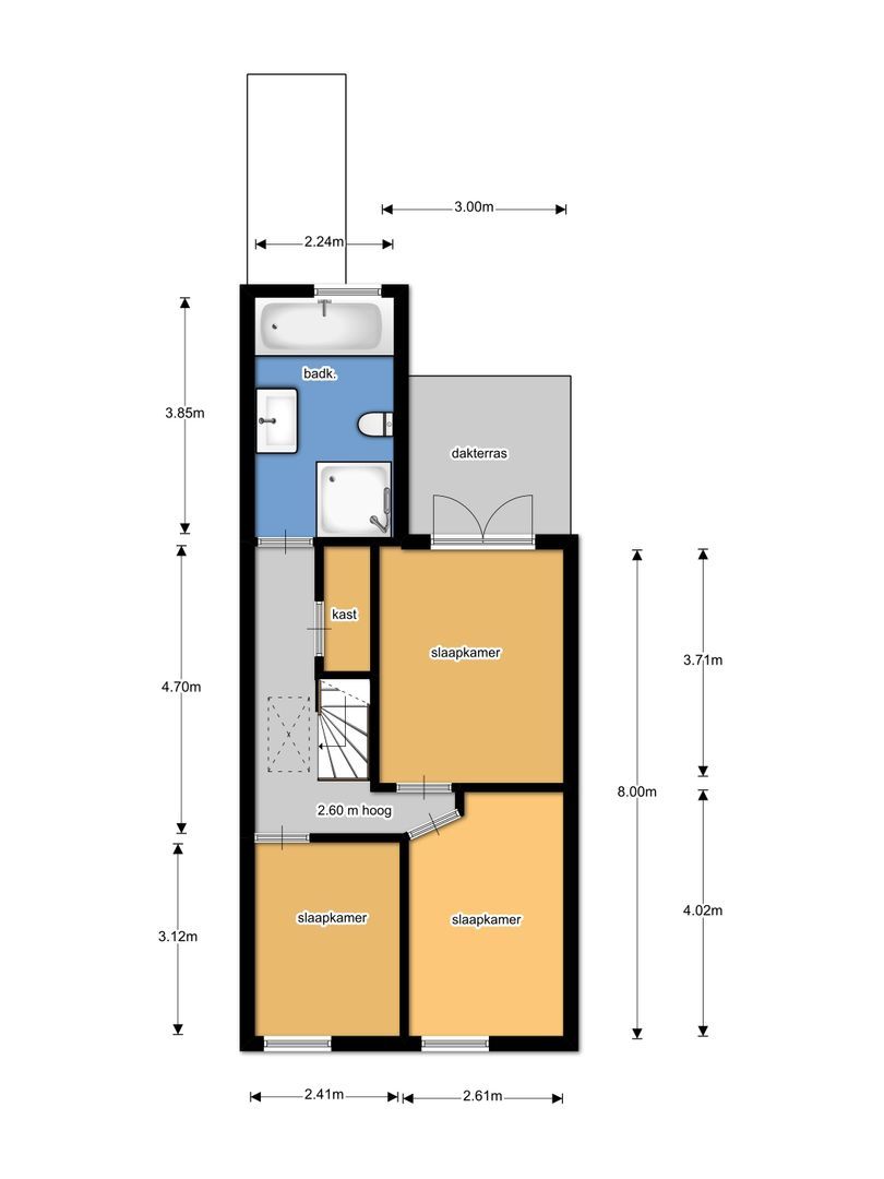 Mariastraat 8, Bussum plattegrond-1