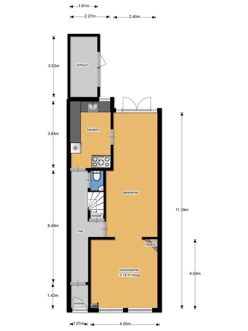 Mariastraat 8, Bussum plattegrond-0
