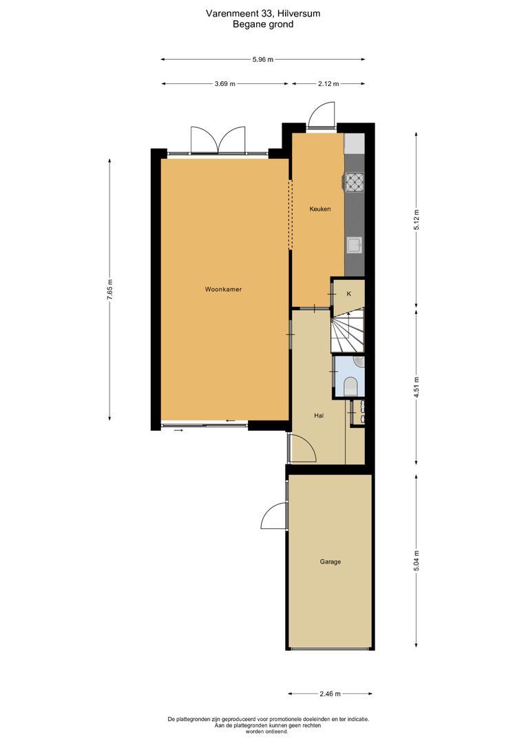 Varenmeent 33, Hilversum plattegrond-0