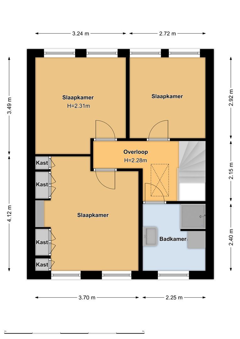 Berlagelaan 107, Hilversum plattegrond-2