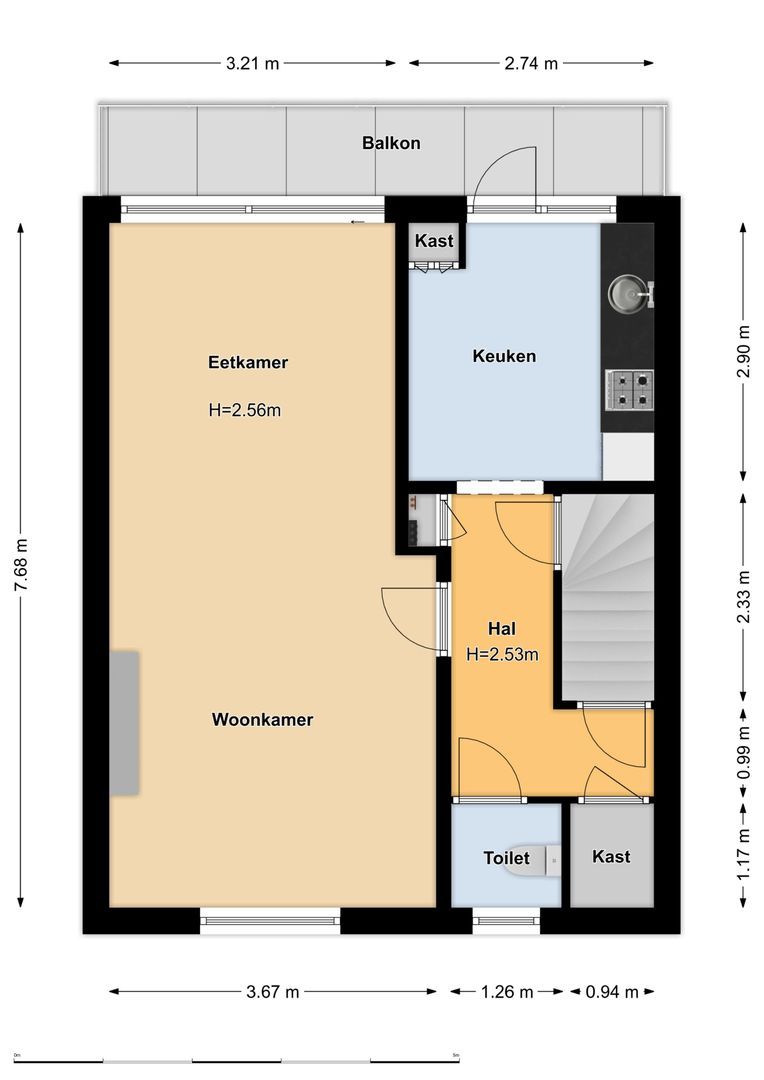 Berlagelaan 107, Hilversum plattegrond-1