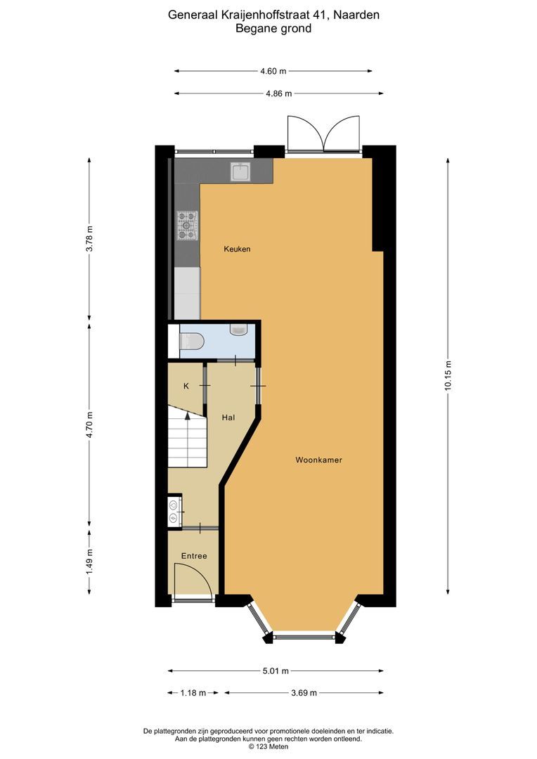 Generaal Kraijenhoffstraat 41, Naarden plattegrond-0