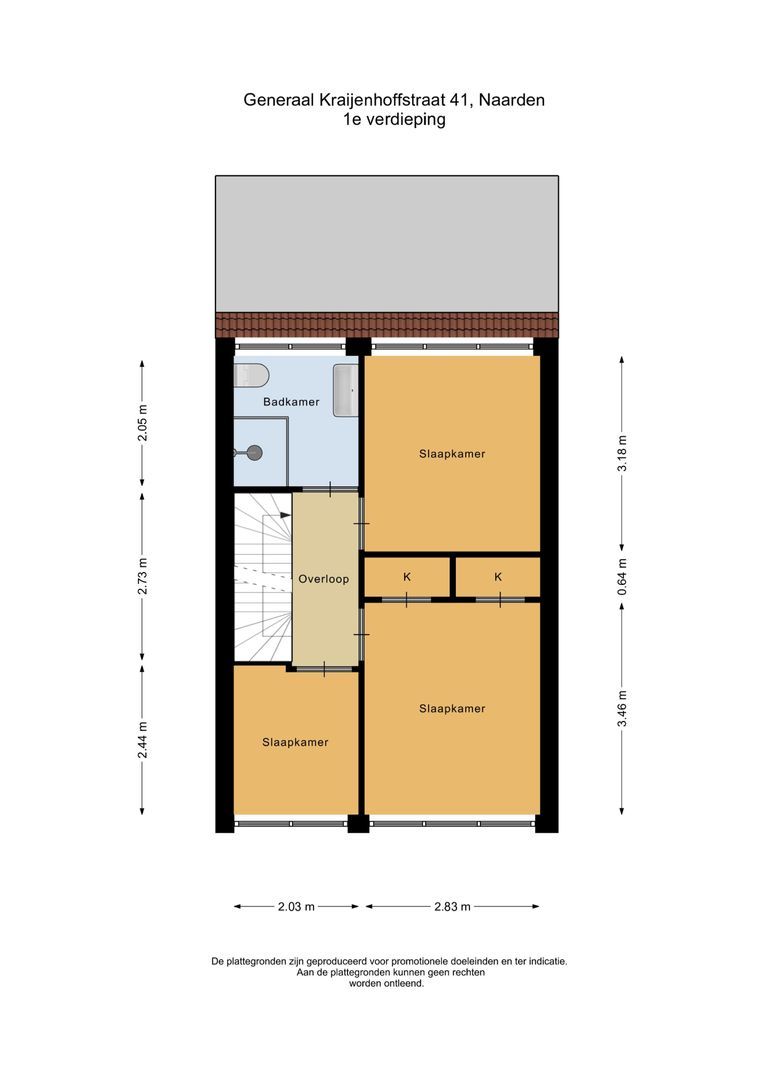 Generaal Kraijenhoffstraat 41, Naarden plattegrond-1