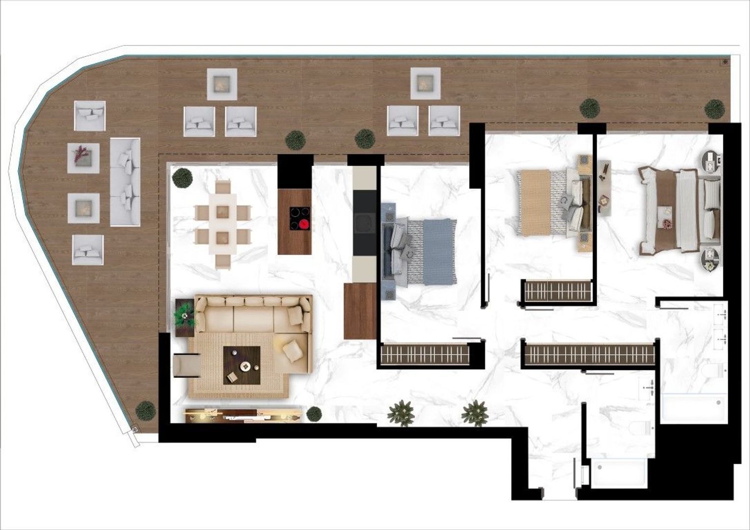 Apartments in Nueva Alcántara, Marbella plattegrond-4