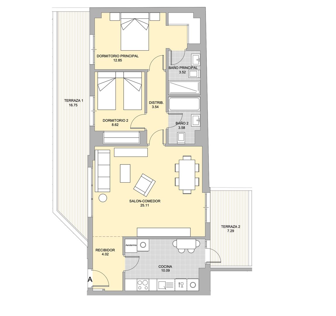 New Apartments close to city center and beach, Málaga (capital) plattegrond-2