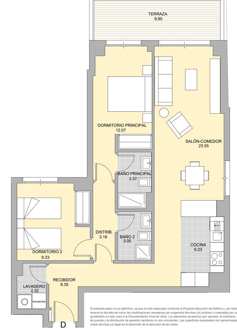 New Apartments close to city center and beach, Málaga (capital) plattegrond-0