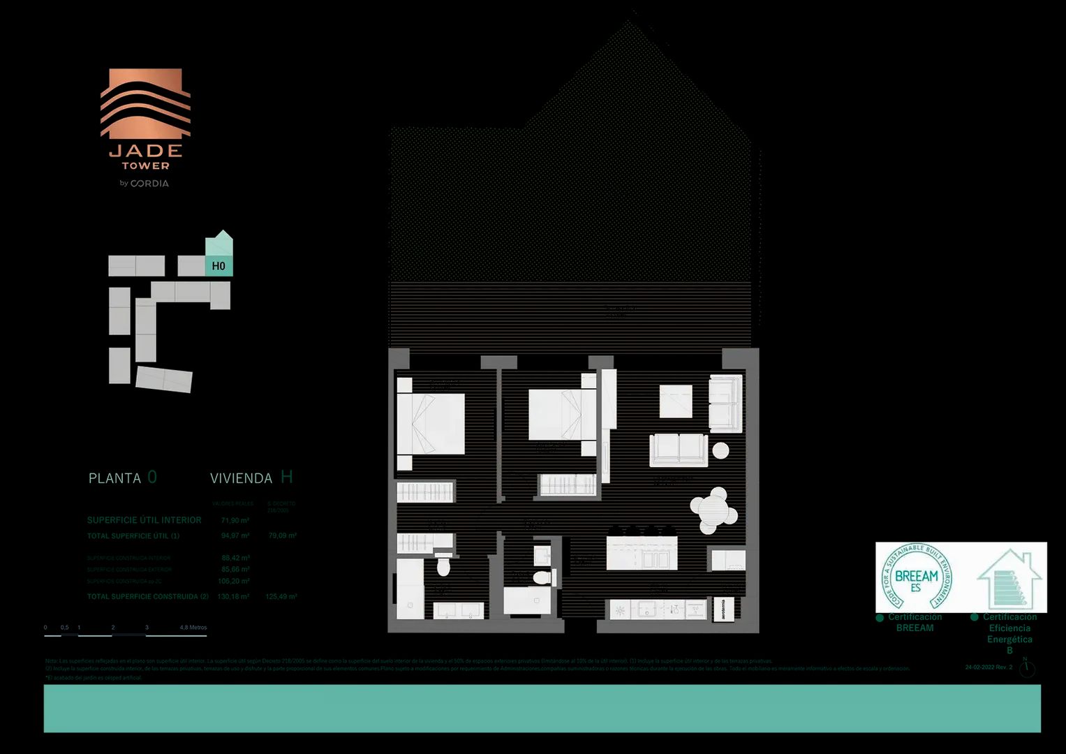 Key ready Jade tower, Fuengirola (Málaga) plattegrond-1