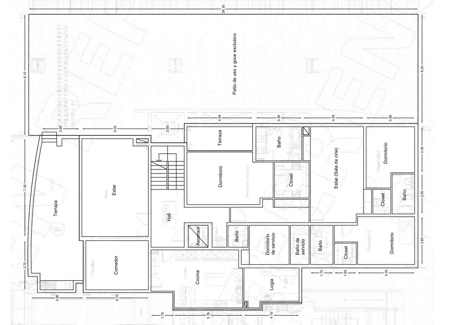 Camino Piedra Roja, Santiago plattegrond-0