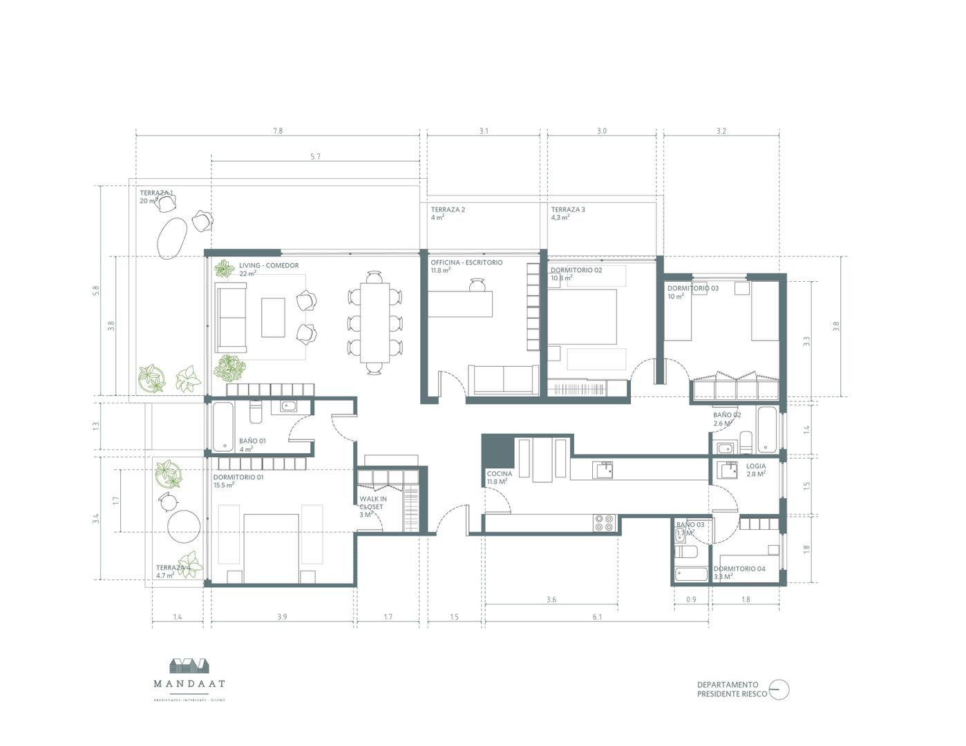 Pdte. Riesco, Santiago plattegrond-0