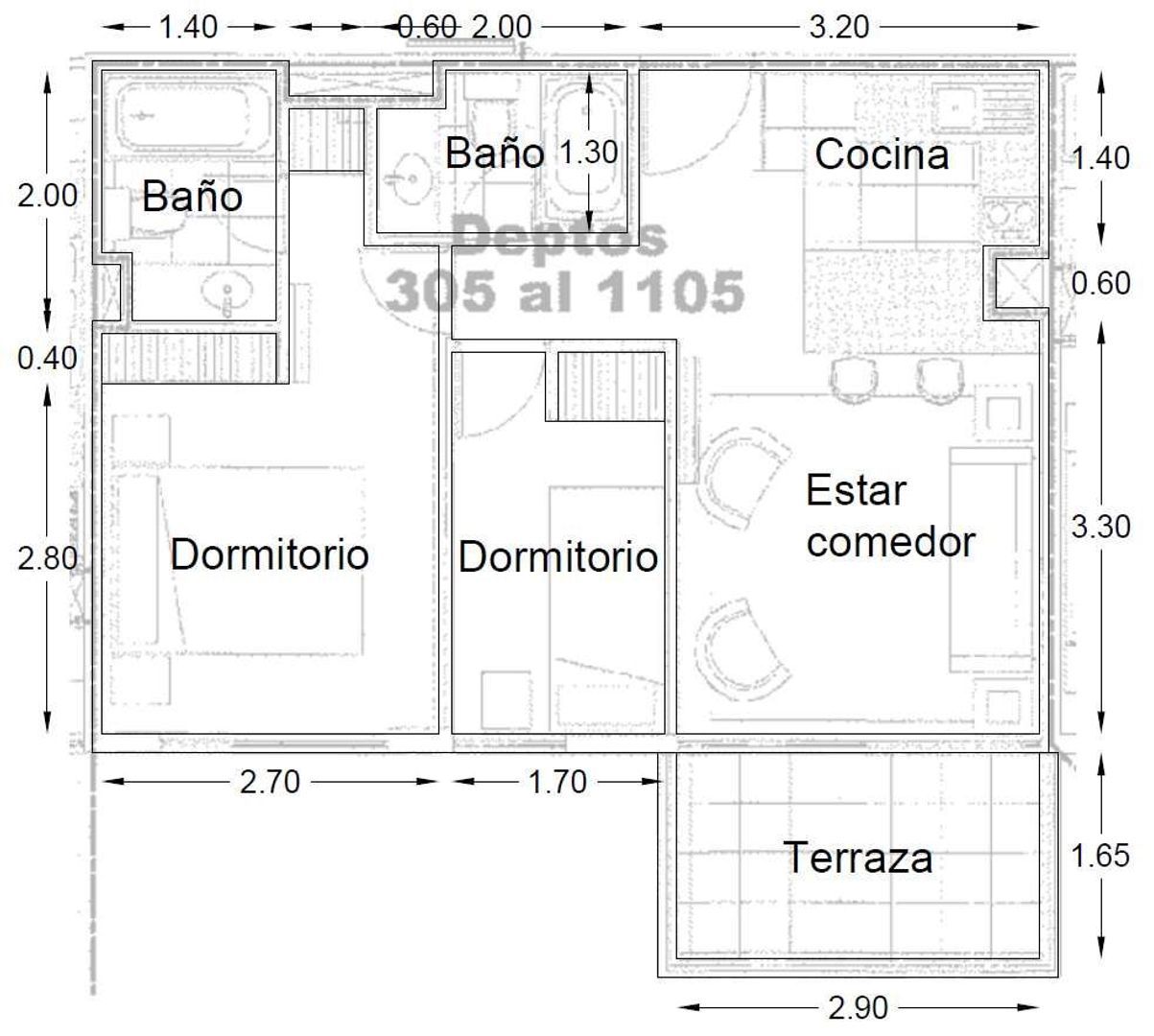 José Pedro Alessandri, Santiago plattegrond-0