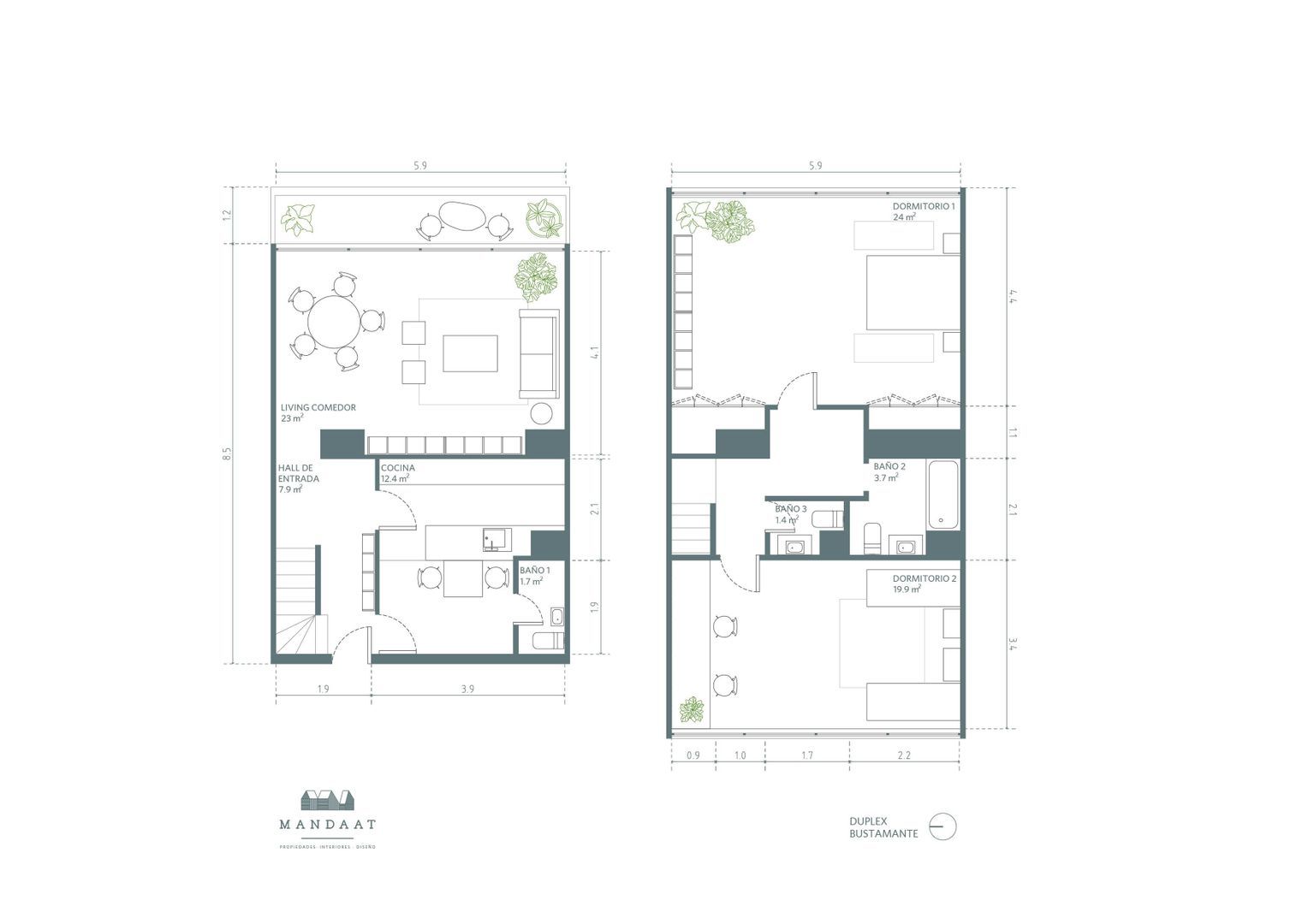 Av. General Bustamante, Santiago plattegrond-0