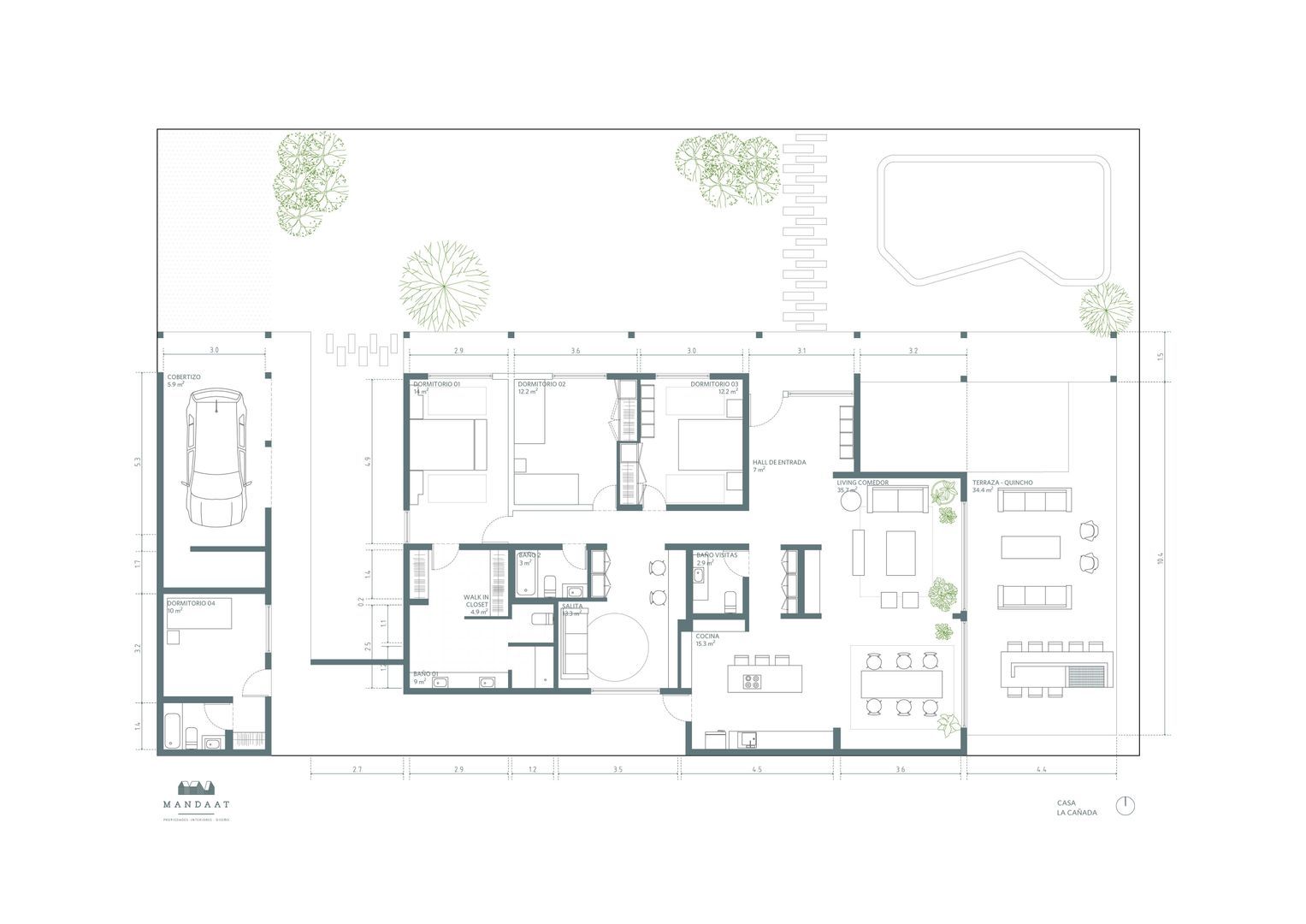 Reina Victoria, Santiago plattegrond-0