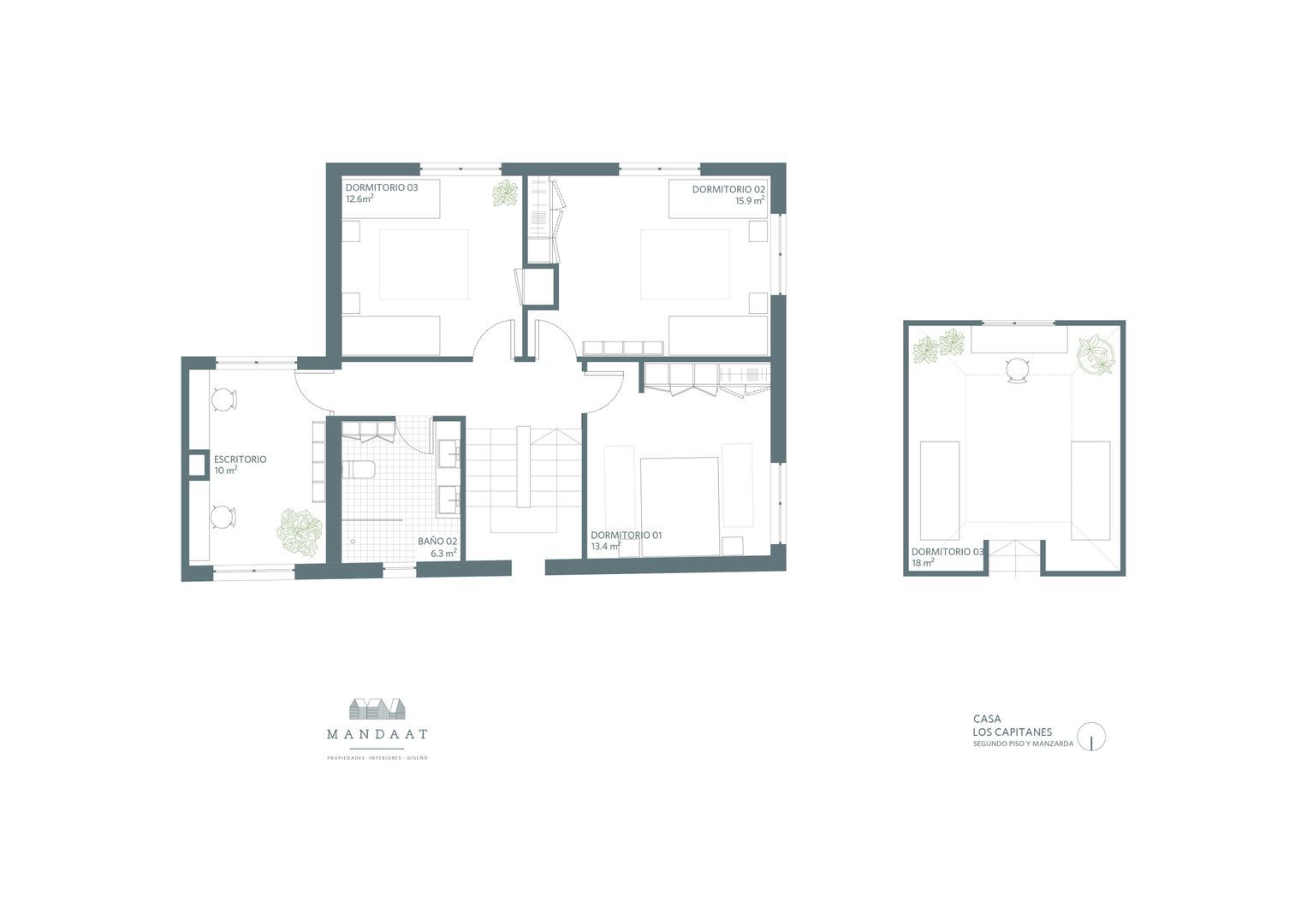 Los Capitanes, Santiago plattegrond-1