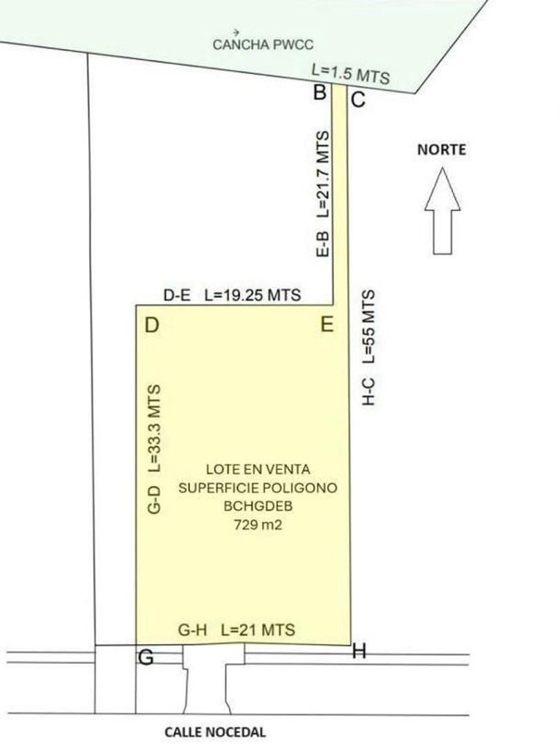 Nocedal, Santiago plattegrond-0