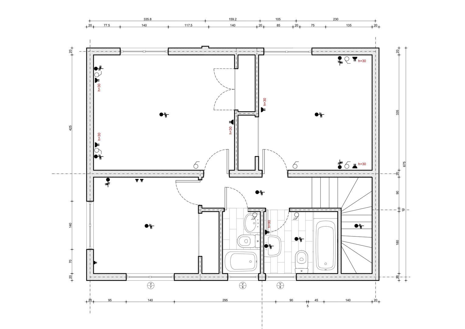 Luis Thayer Ojeda, Santiago plattegrond-1