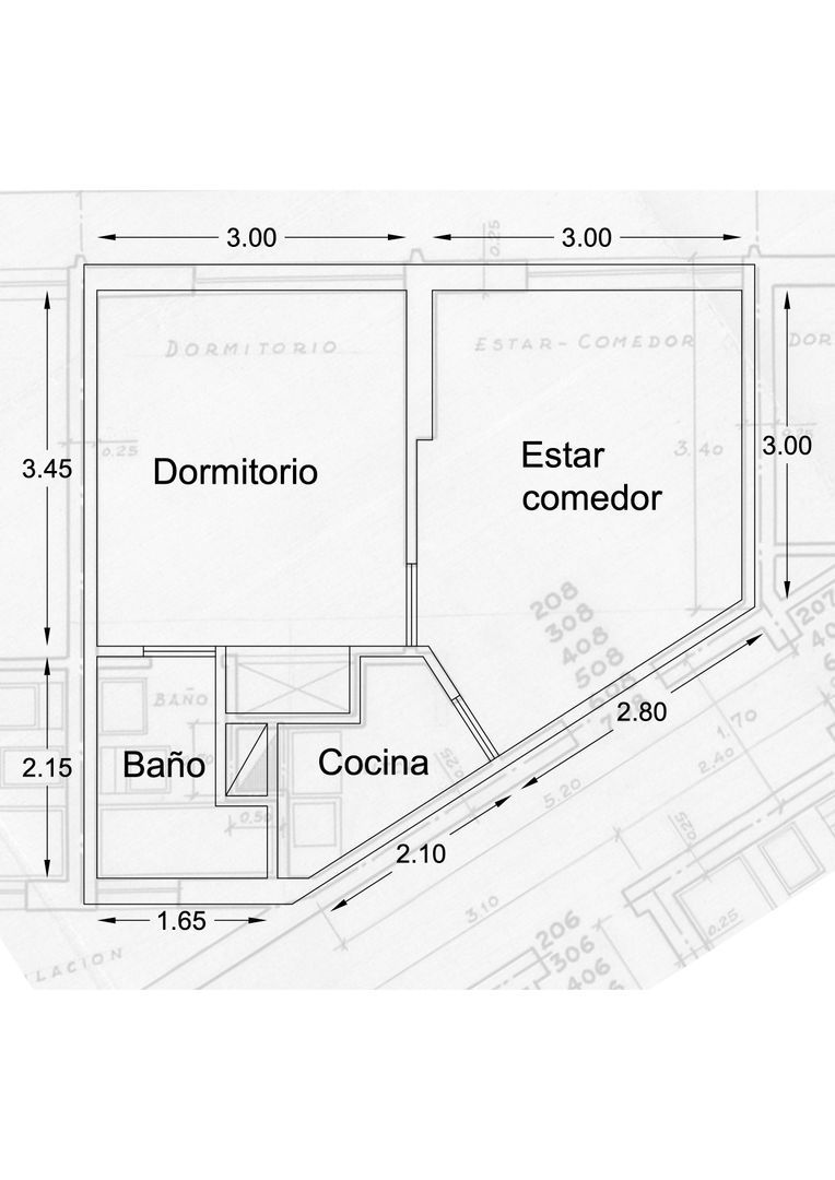 Diagonal Cervantes, Santiago plattegrond-0