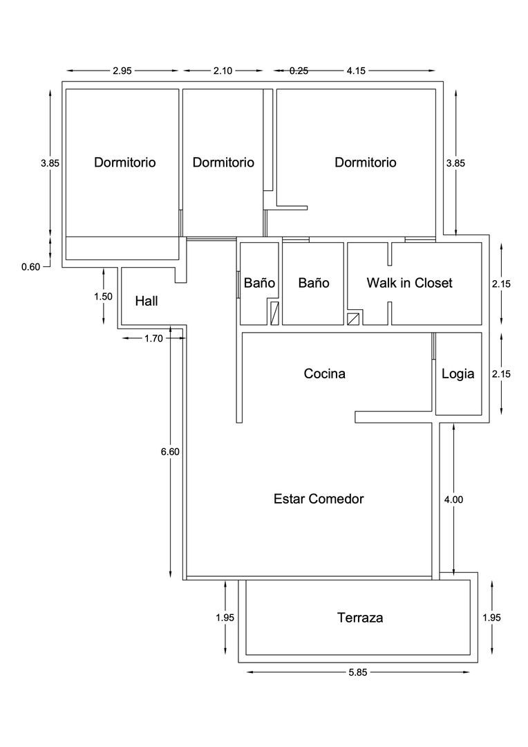 Luis Thayer Ojeda, Santiago plattegrond-0