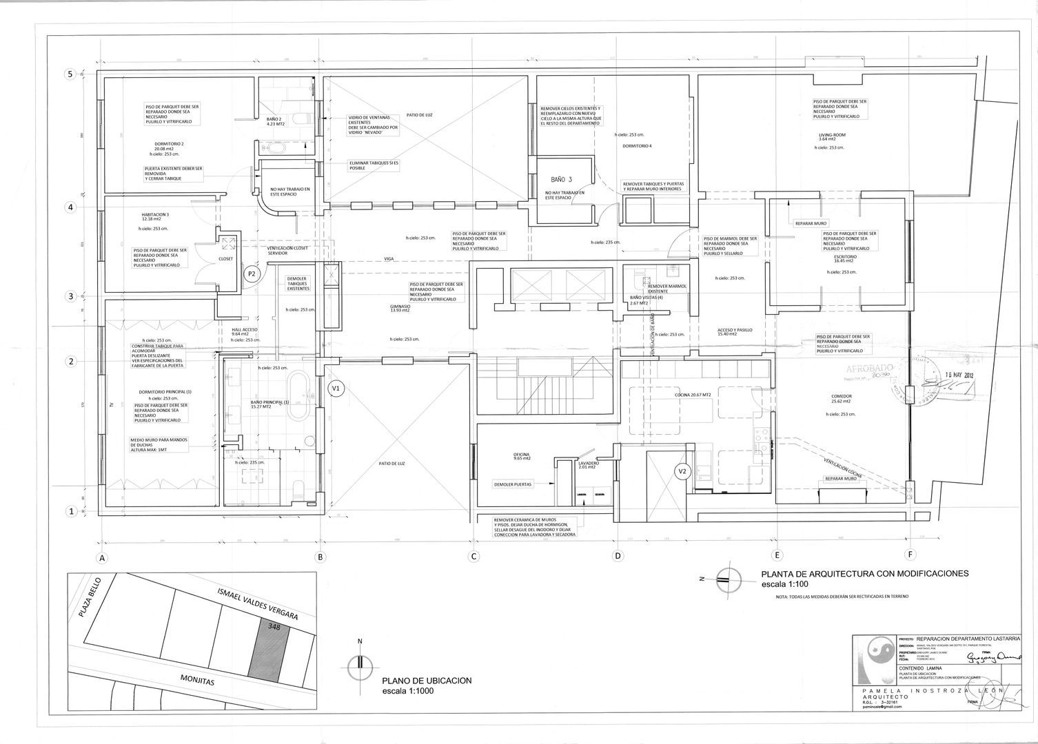 Ismael Valdés Vergara, Santiago plattegrond-0