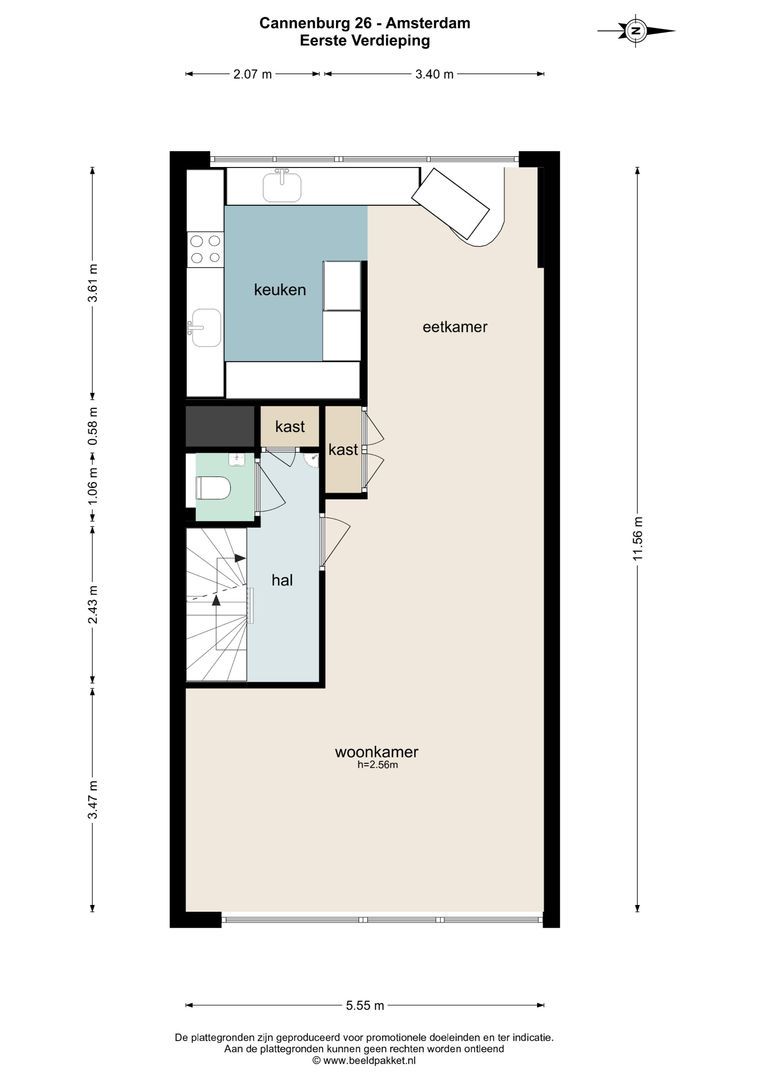 Cannenburg 26, Amsterdam plattegrond-1