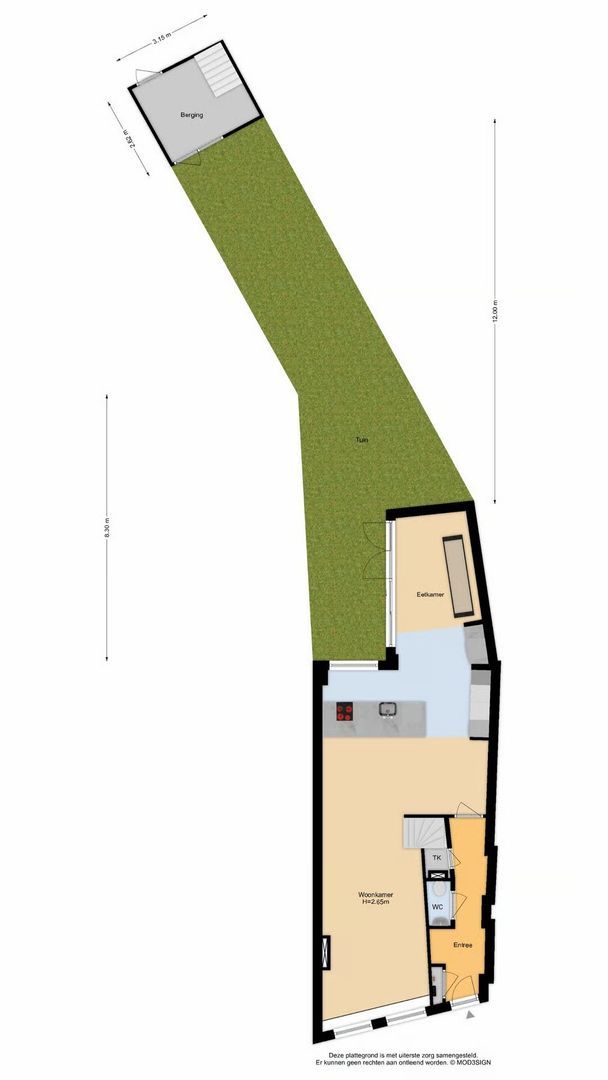 Westkolk 30, Spaarndam plattegrond-1