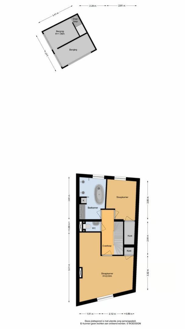 Westkolk 30, Spaarndam plattegrond-2