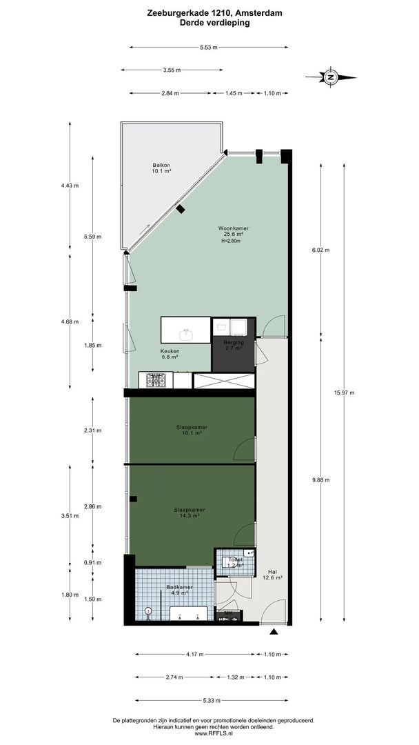 Zeeburgerkade 1210, Amsterdam plattegrond-0