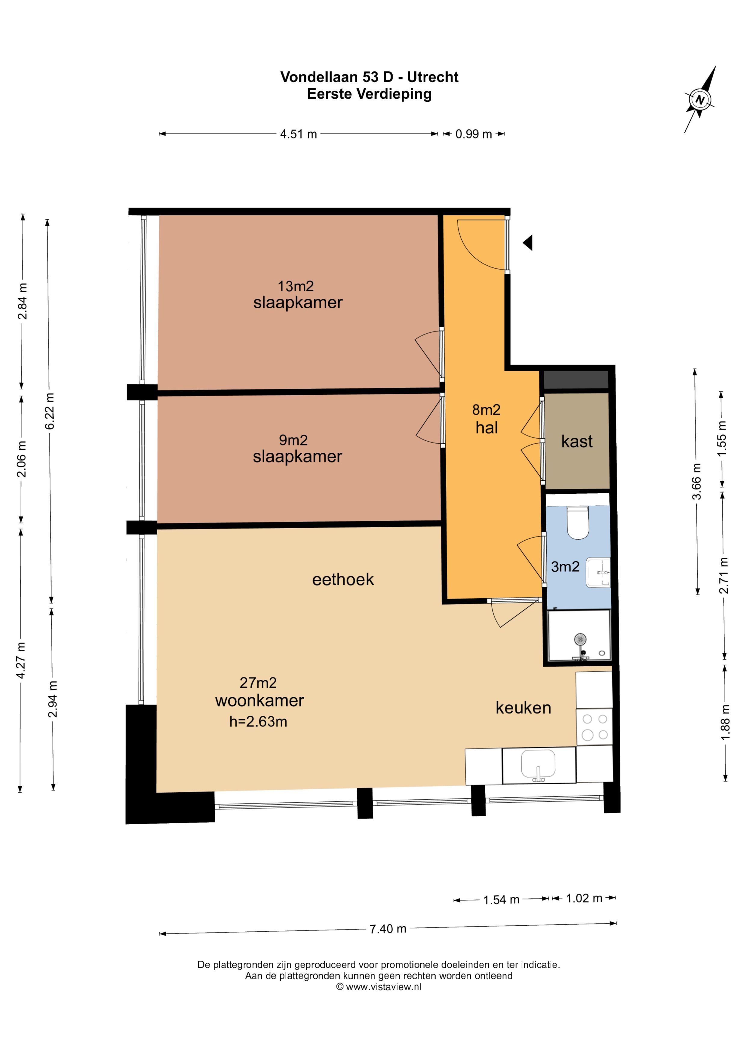 Vondellaan 53, Utrecht plattegrond-5