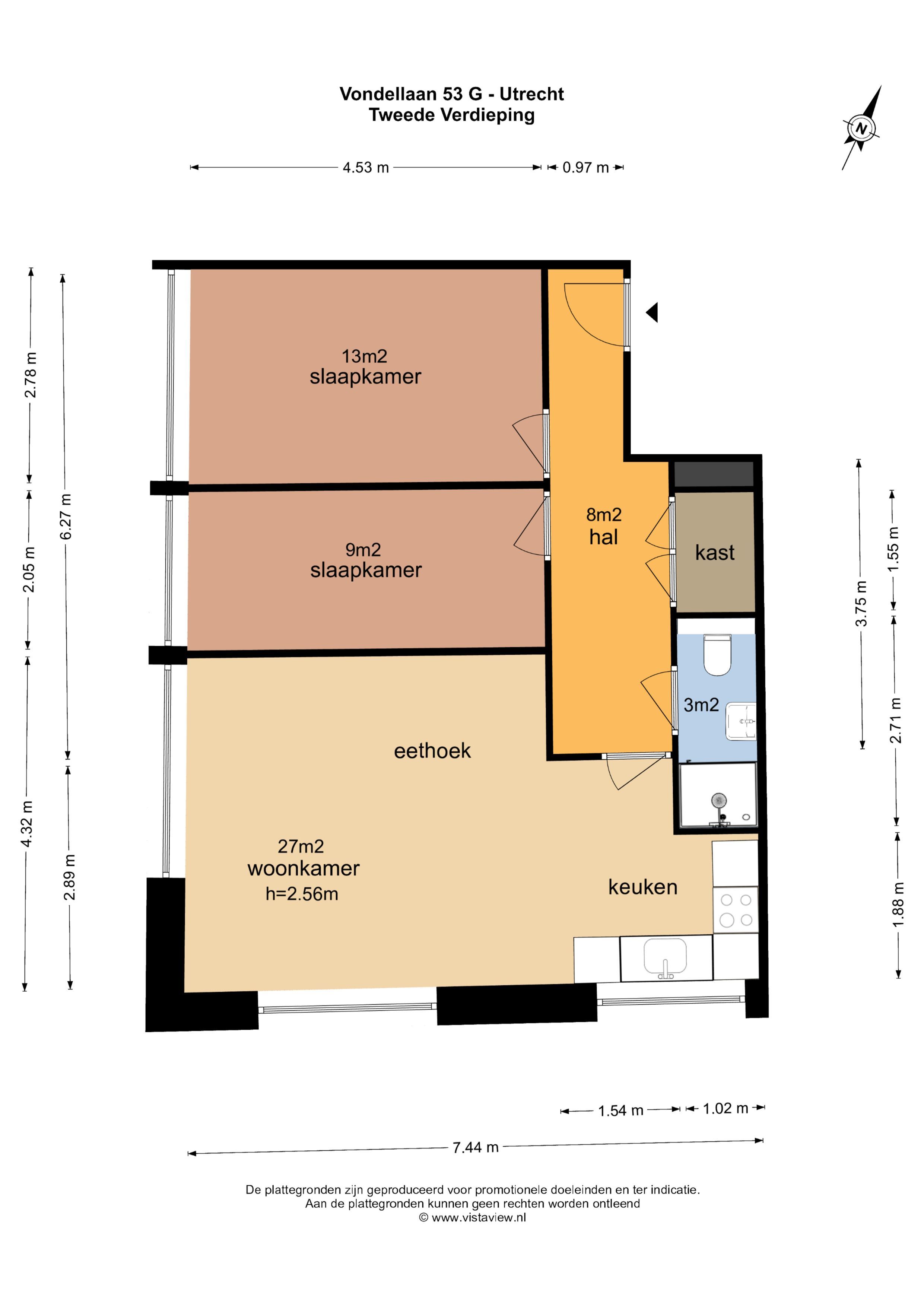Vondellaan 53, Utrecht plattegrond-8