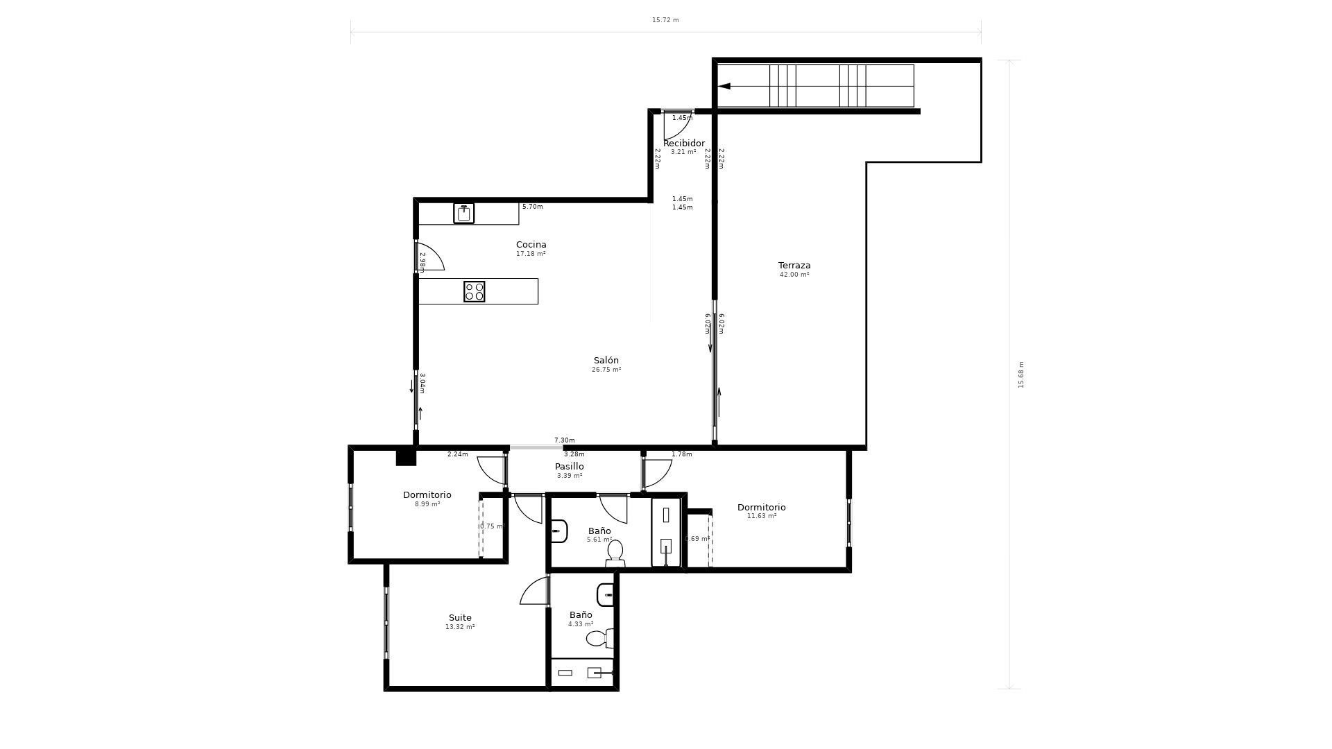 Luxurious Penthouse with Spectacular Rooftop Terrace in Los Dolses, La Zenia plattegrond-0