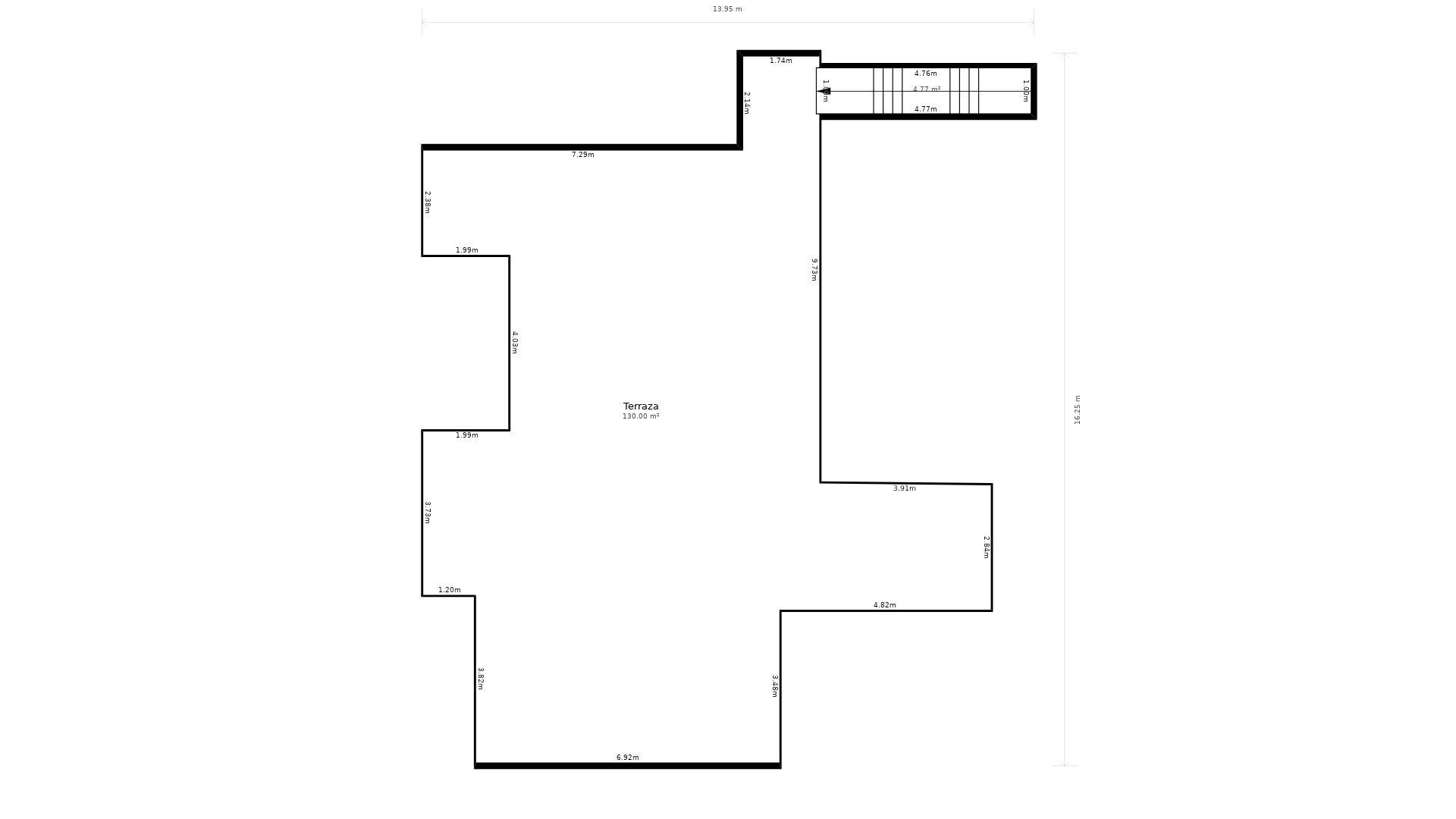 Luxurious Penthouse with Spectacular Rooftop Terrace in Los Dolses, La Zenia plattegrond-1