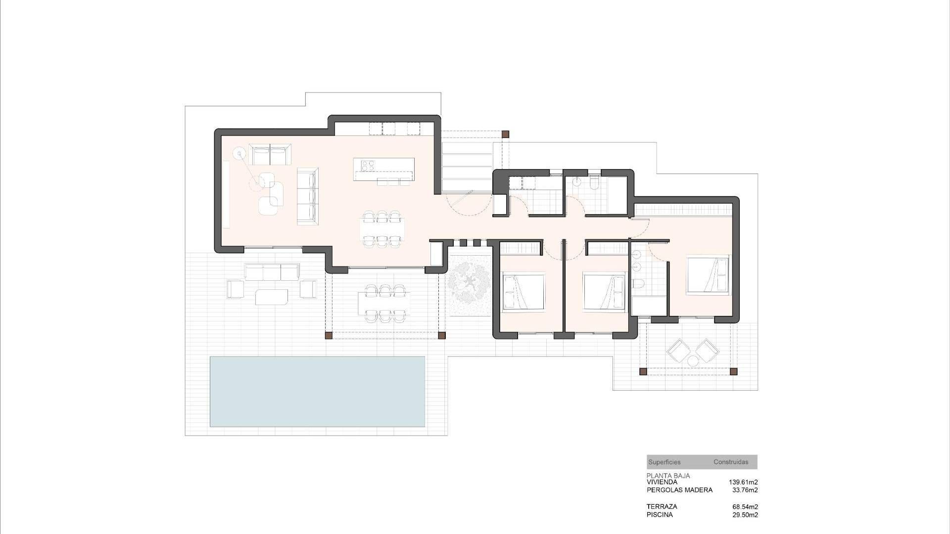 Villa's, Benissa plattegrond-0