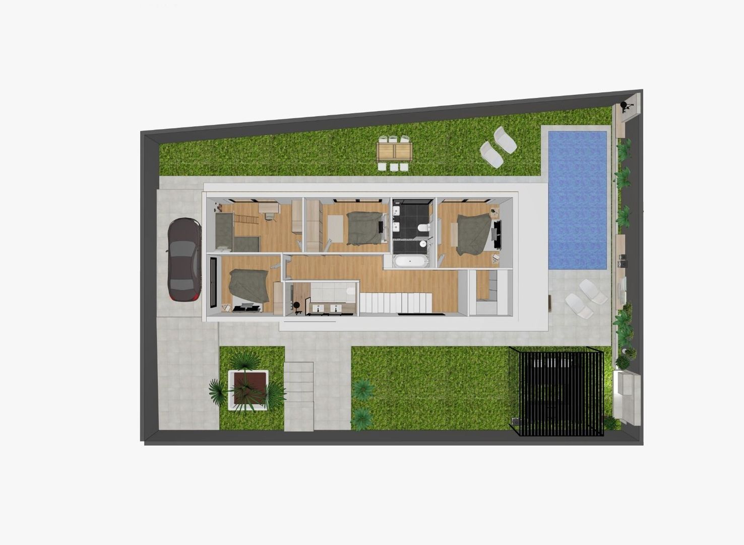 In the natural Mas Alba, Sitges plattegrond-2