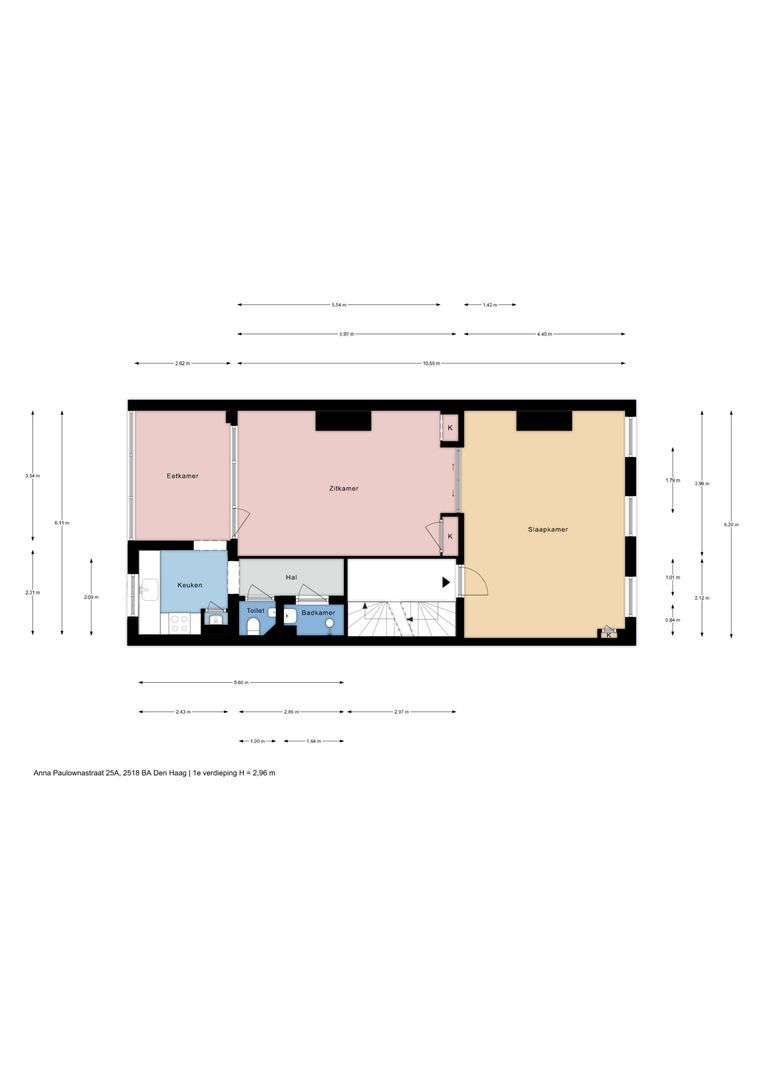 Anna Paulownastraat 25 A, Den Haag plattegrond-0