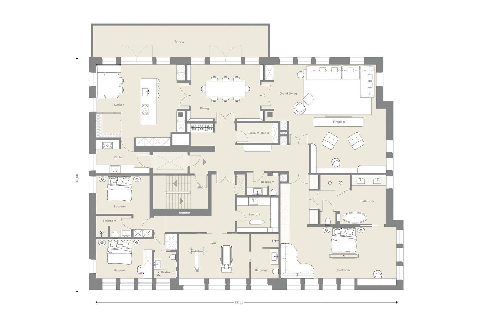 Emmalaan 4 B, Amsterdam plattegrond-0
