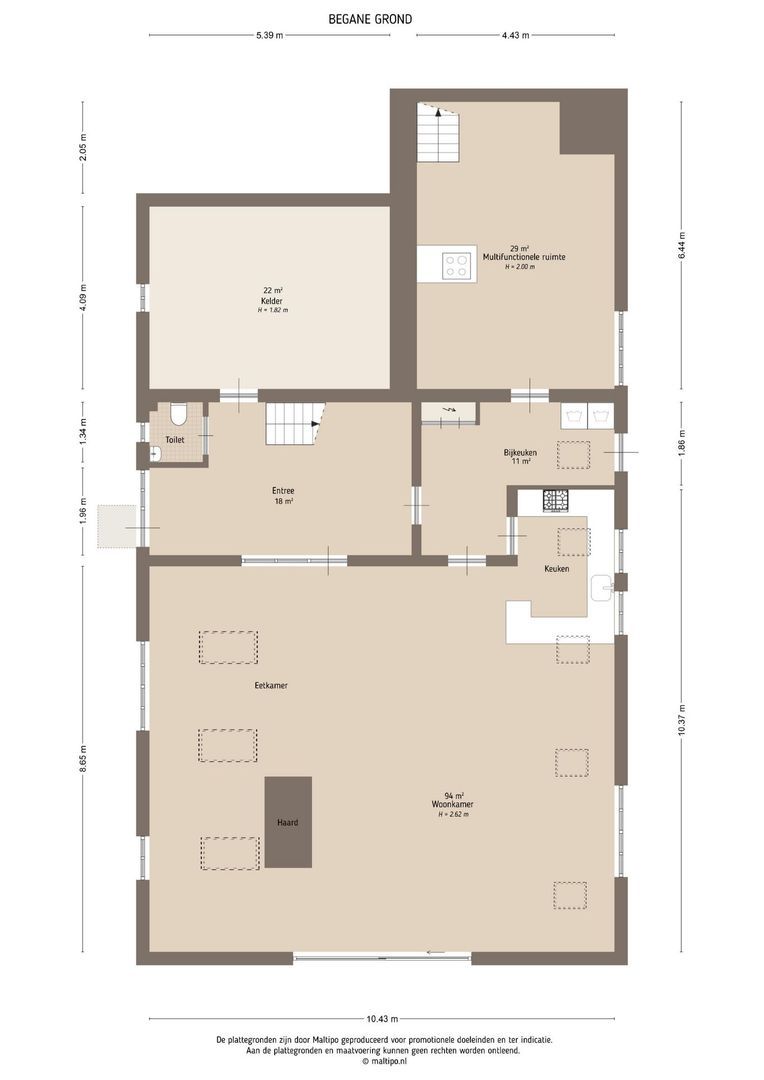 Zuiderlingedijk 179, Spijk plattegrond-0